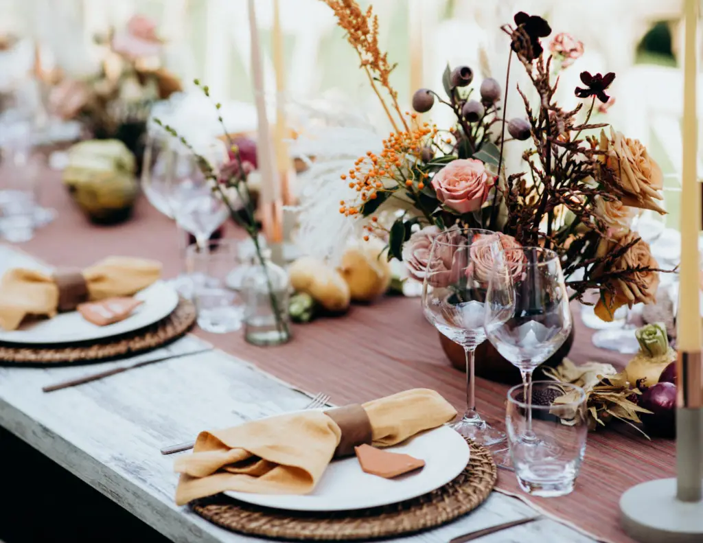 wedding table decorations