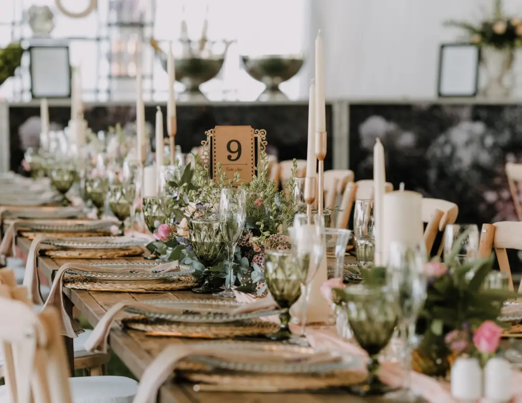 wedding table decorations